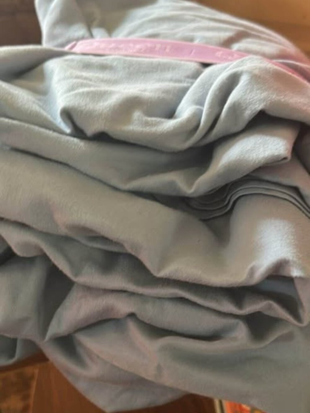Home Accents Blue Queen Cotton Sheet Set. Flat and Fitted Sheets. NO PILLOWCASES